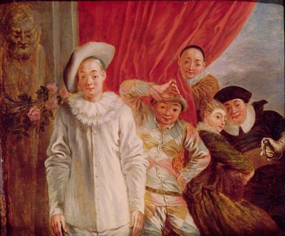 Actors of the Comedie Italienne by Jean Antoine Watteau